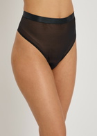Spanx Sheersense Sculpting Mesh Thong Black