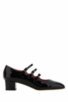 Carel Black Leather Kina Pumps
