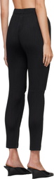 ISSEY MIYAKE Black Sheer Split Pleats Trousers