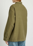 Nili Lotan Howard Cotton Overshirt Olive