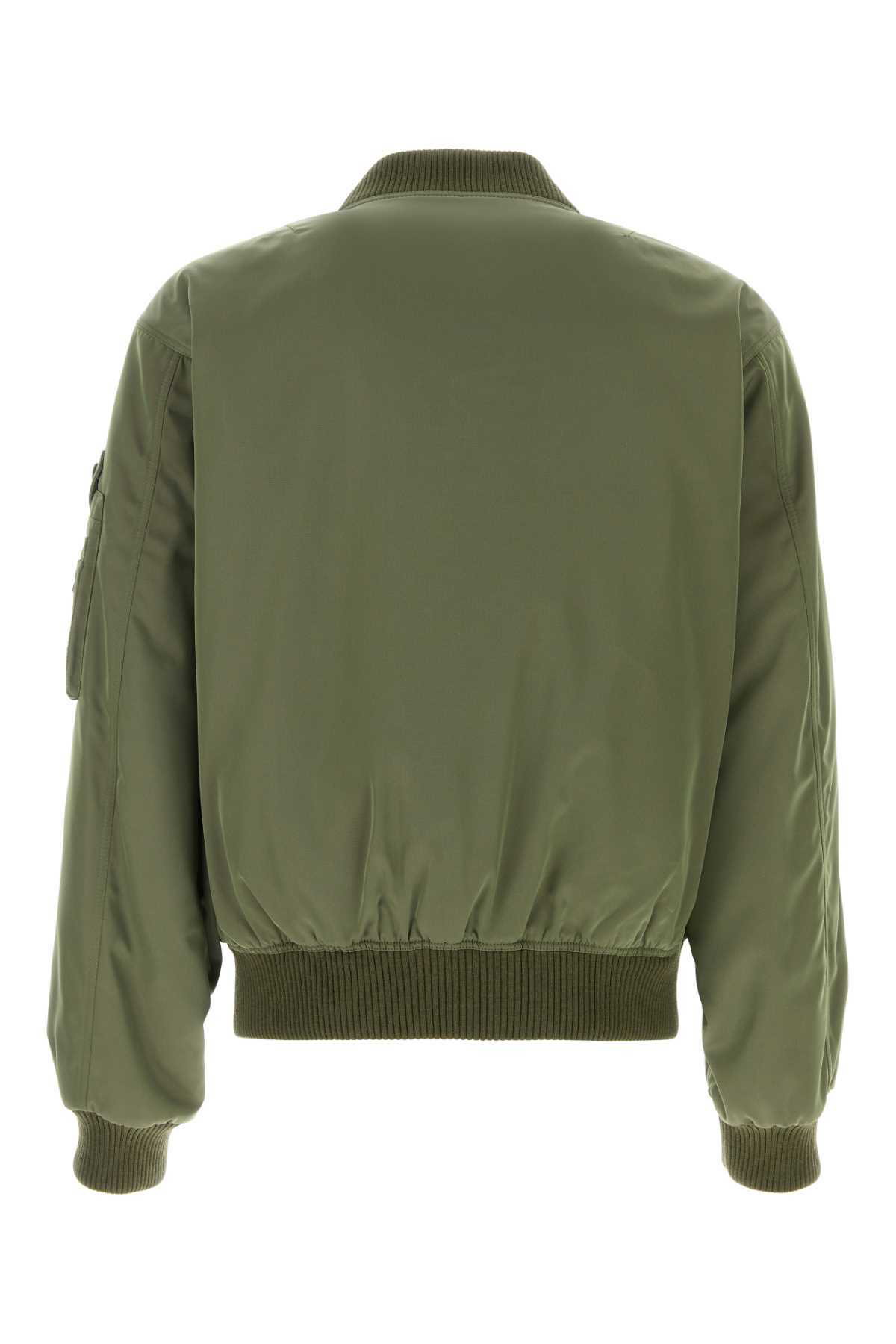 MA-1 Prada Olive Green Nylon Bomber Jacket Prada Olive green nylon bomber jacket - Green | Wanan Luxury