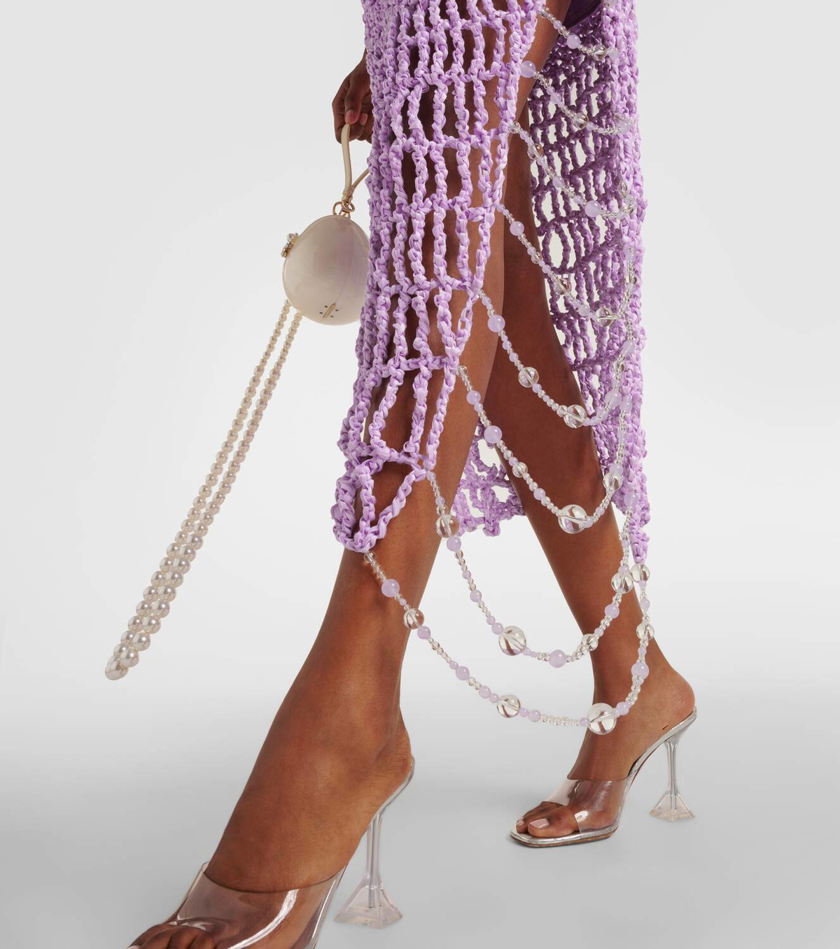Susan Fang Beaded crochet midi skirt Susan Fang
