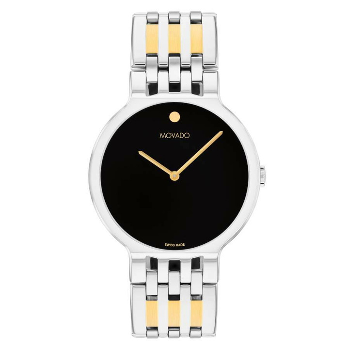 Photo: Movado Essence Quartz Black Dial Watch 0607823