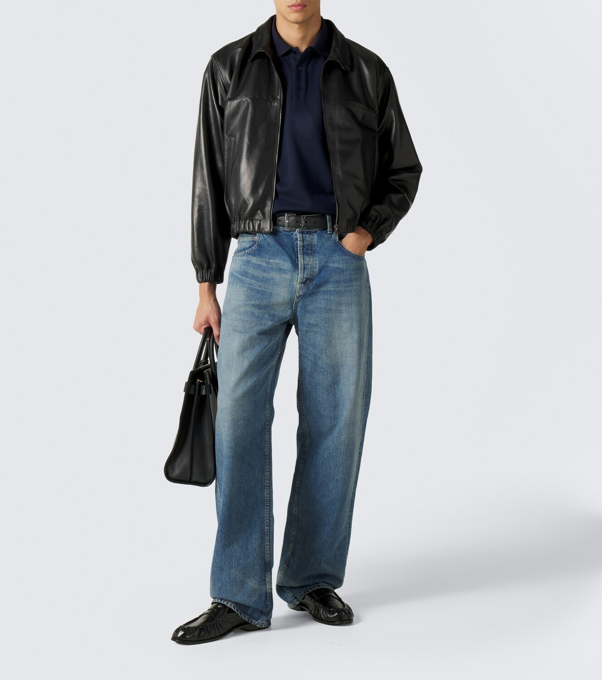 Saint Laurent Cassandre cotton polo shirt