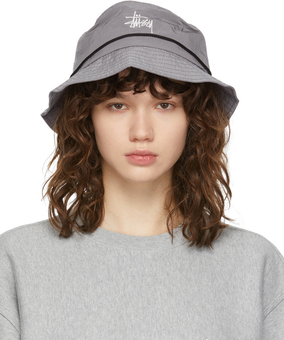 Stüssy Purple Metallic Nylon Ripstop Boonie Bucket Hat Stussy