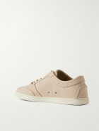 Christian Louboutin - Chambelisneak Embellished Nubuck Sneakers - Neutrals