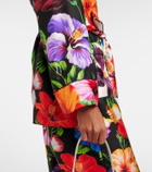 Dolce&Gabbana Floral belted silk shirt