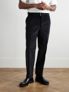 Officine Générale - Hoche Belted Straight-Leg Cotton-Blend Corduroy Trousers - Black