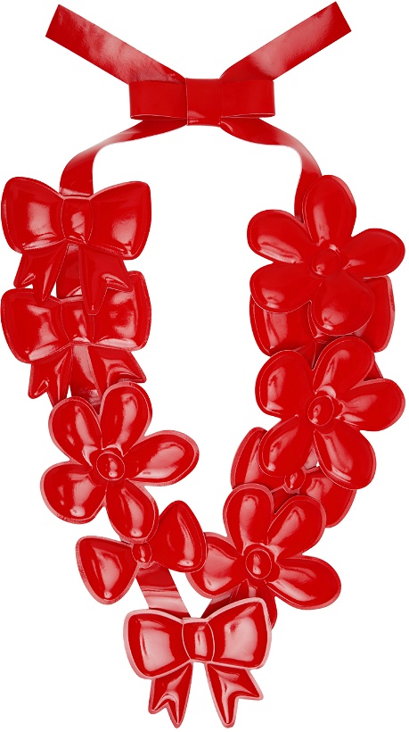 Photo: Comme des Garçons Girl Red Bow & Flower Necklace