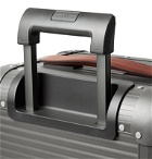 Fabbrica Pelletterie Milano - Spinner 53cm Leather-Trimmed Aluminium Carry-On Suitcase - Gray
