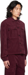 DRAE SSENSE Exclusive Burgundy Flap Pocket Shirt