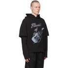 C2H4 Black My Own Private Planet Grunge Guitar Double Layer Hoodie