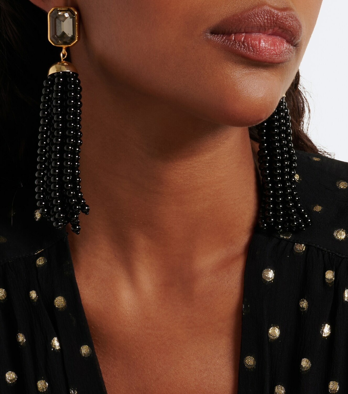 Jennifer Behr Ellison 18kt gold-plated drop earrings