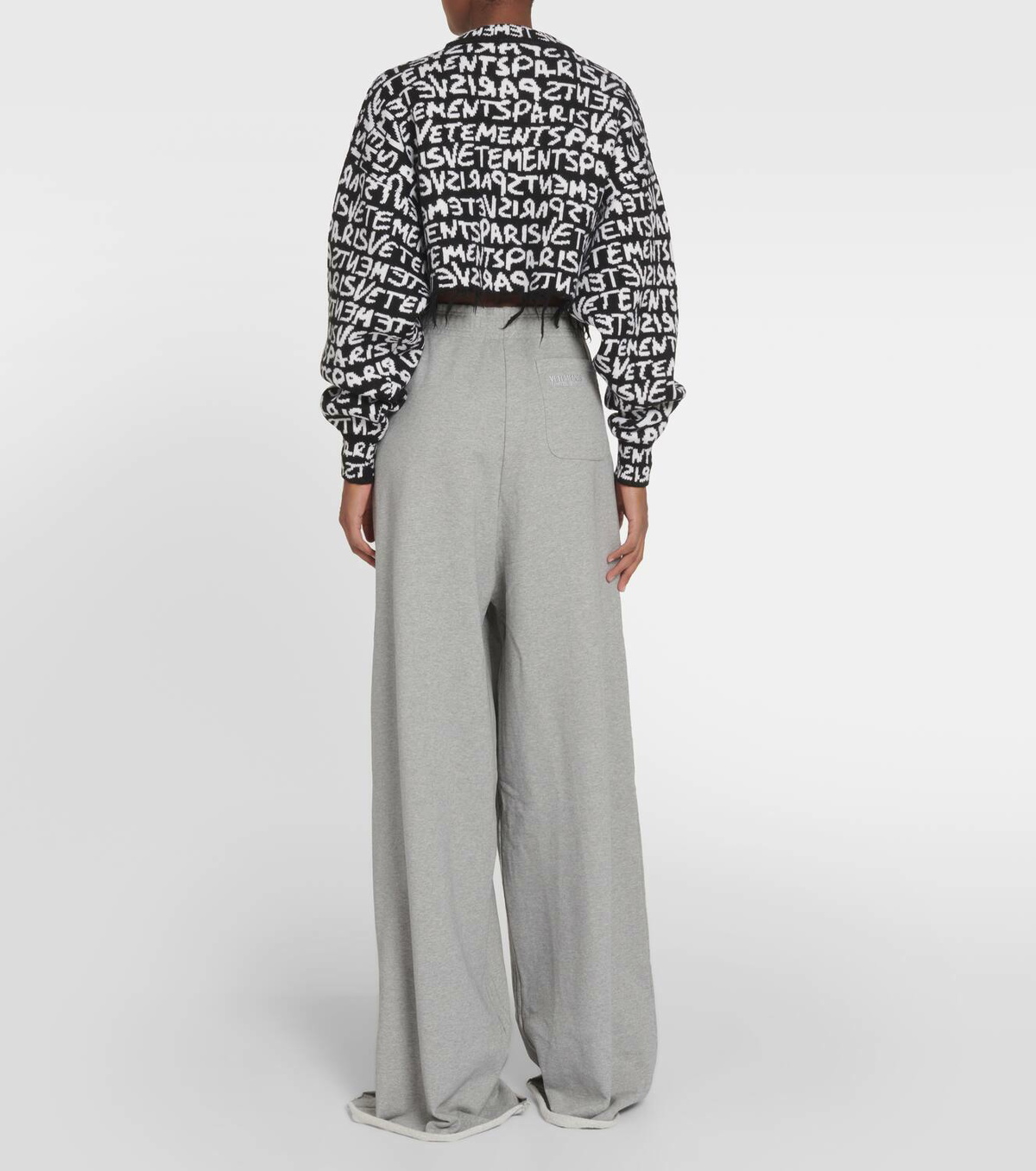 Vetements Monogram cropped wool sweater