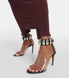 Alaïa Embellished leather and PU sandals