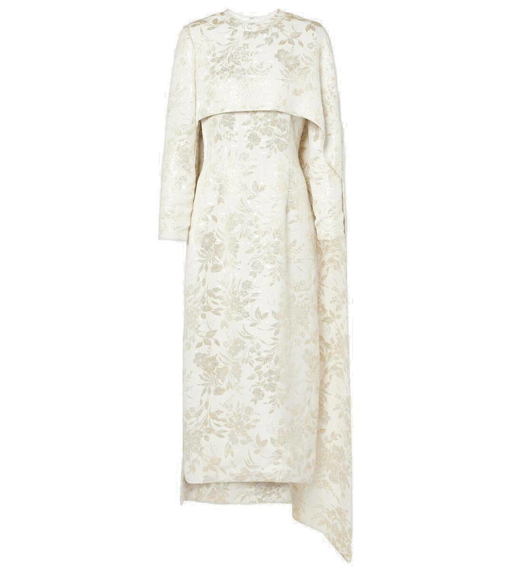 Photo: Markarian Felice floral caped jacquard midi dress