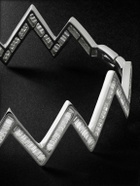 KOLOURS JEWELRY - Zig Zag White Gold Diamond Bracelet - Silver