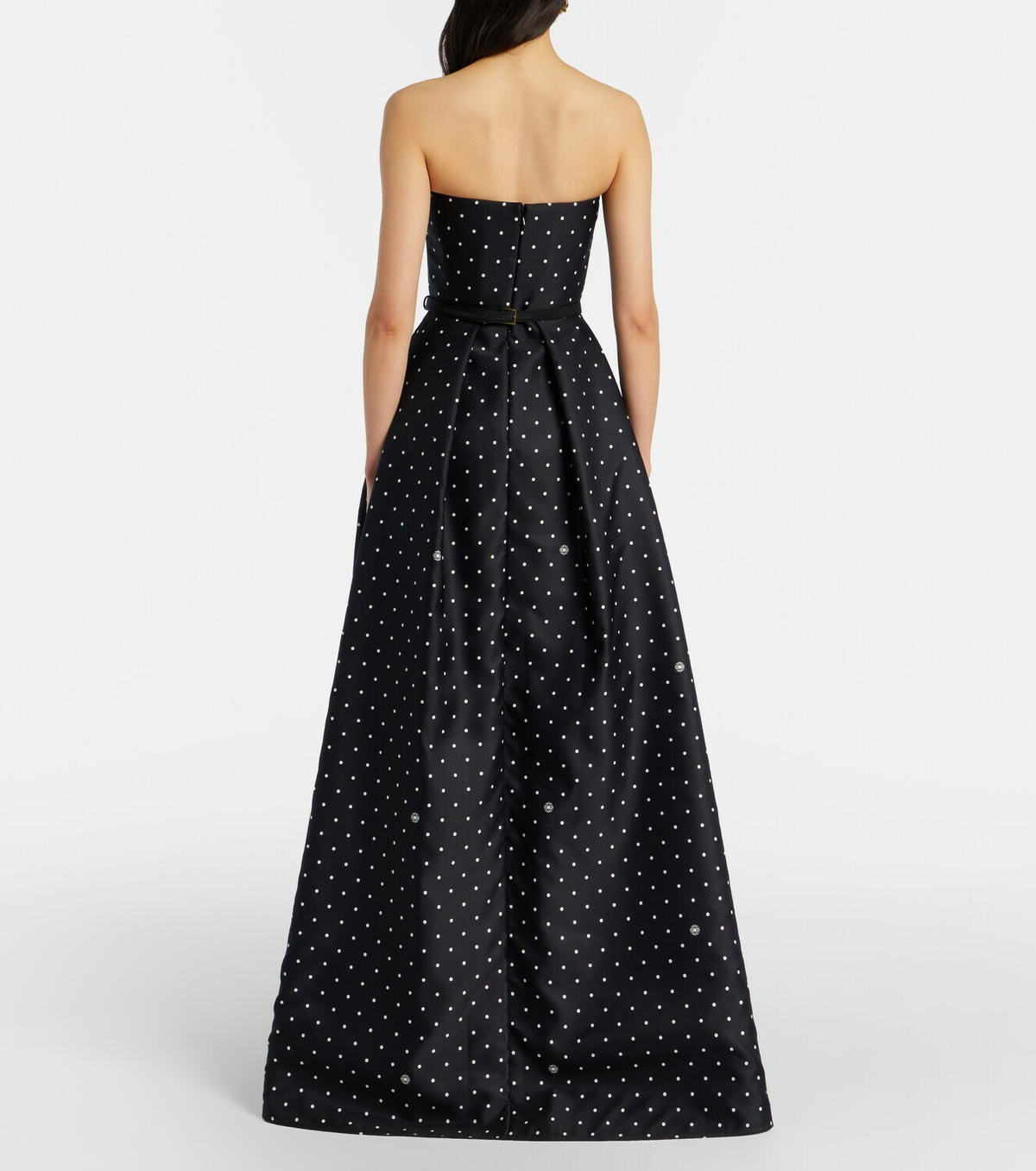 Elie Saab Belted polka-dot gown