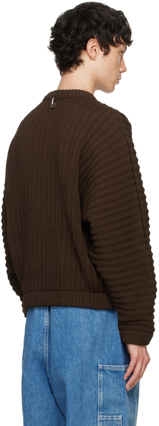 SUNNEI Brown Round Neck Sweater