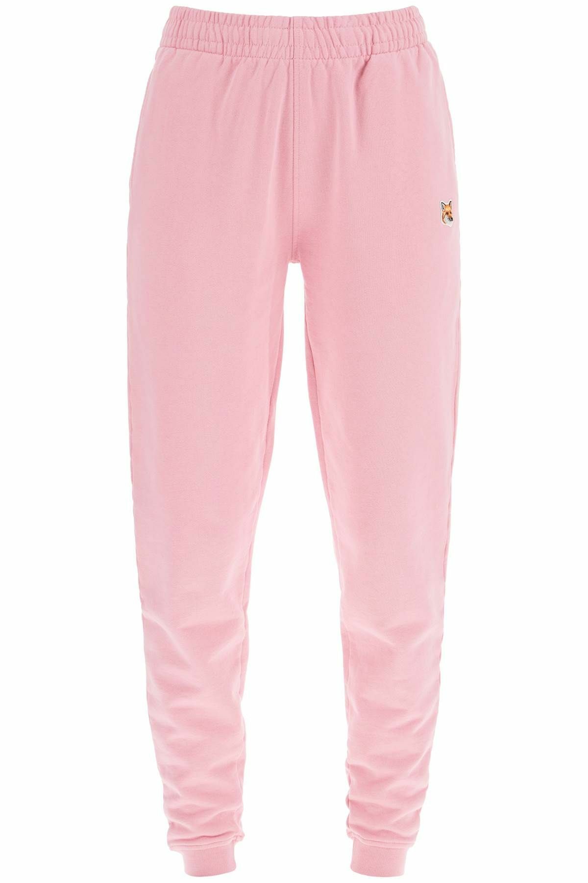 MAISON KITSUNE fox head jogging pants Pink