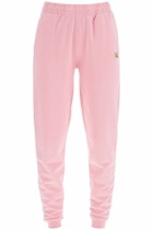 MAISON KITSUNE fox head jogging pants Pink