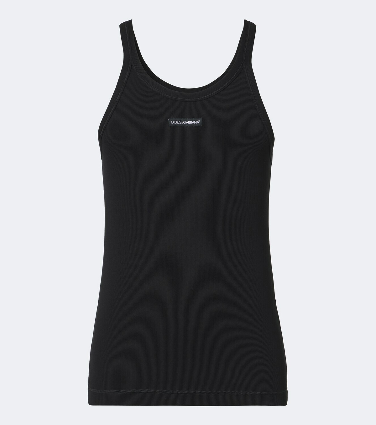 Dolce&Gabbana Logo ribbed-knit cotton tank top