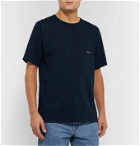 Pilgrim Surf Supply - Logo-Embroidered Cotton-Jersey T-Shirt - Blue