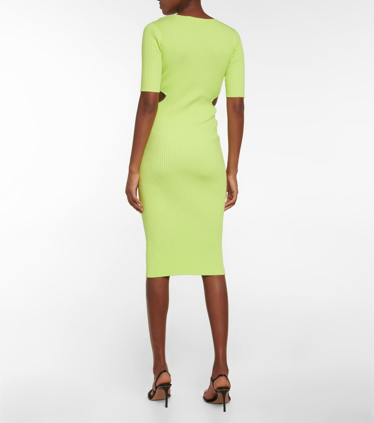 Simkhai - Collette ribbed-knit cutout midi dress Simkhai