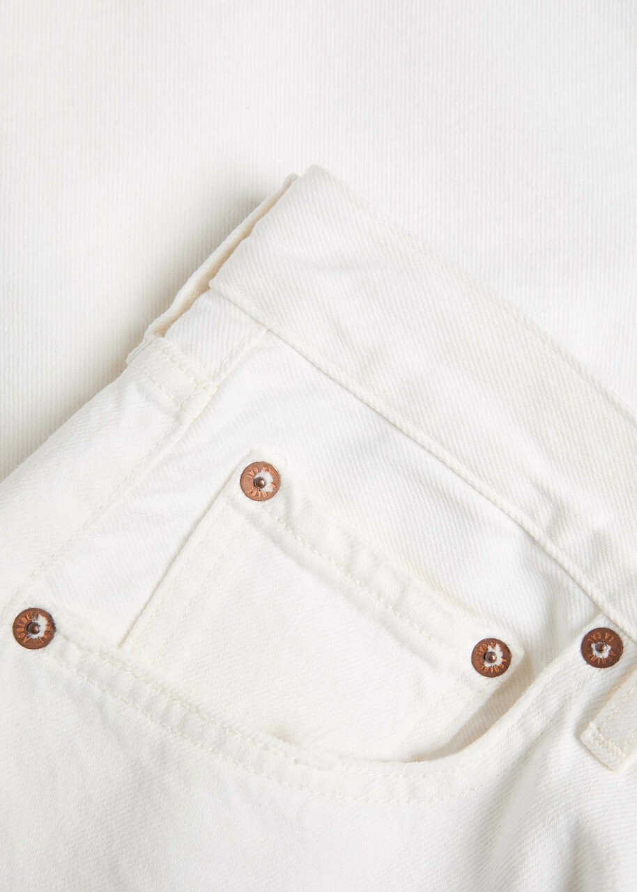 Agolde Low Curve Frayed Barrel-leg Jeans White