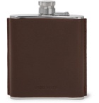 Purdey - Leather and Stainless Steel Flask - Brown