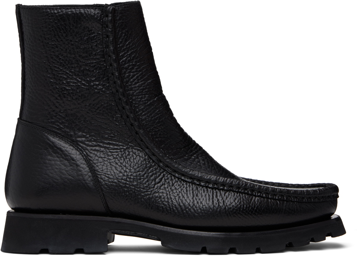 HEREU Black Riera Sport Grainy Boots