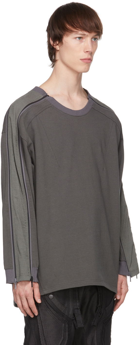 Blackmerle Green Zip Panel Sweatshirt