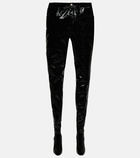 Saint Laurent - Pantaboots leather pants (FR38/shoe 39)