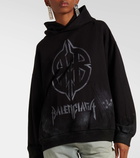 Balenciaga Metal BB cotton fleece hoodie