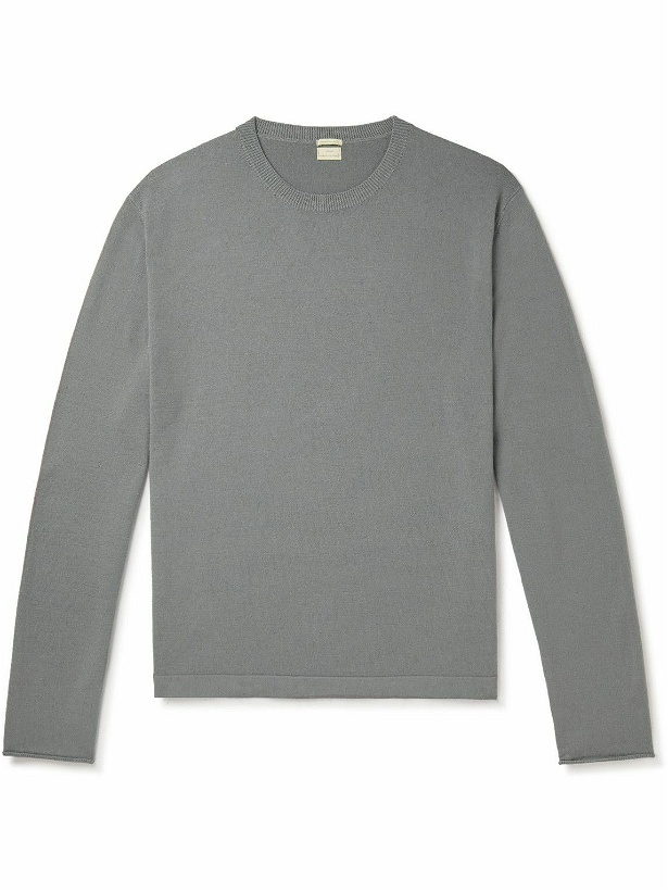 Photo: Massimo Alba - Garment-Dyed Wool Sweater - Gray