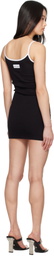 Marine Serre Black Moon Logo Jersey Minidress