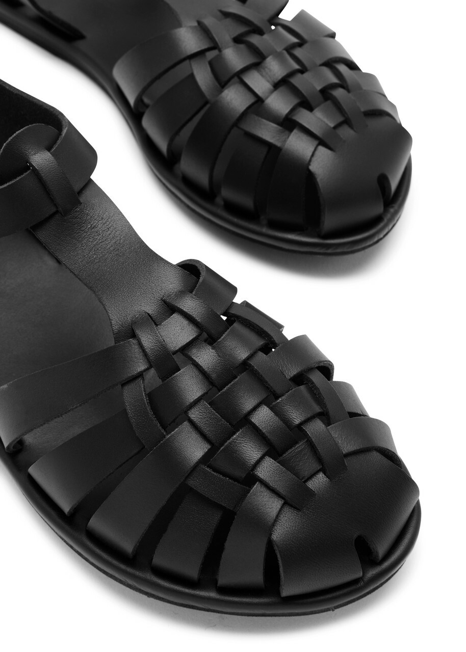ANCIENT GREEK SANDALS KARINABLACK 関税送料込 Ancient Greek Sandals Karina Woven Leather Sandals Black