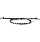 Paul Smith - Friendship Waxed Cotton and Silver-Tone Bracelet - Black
