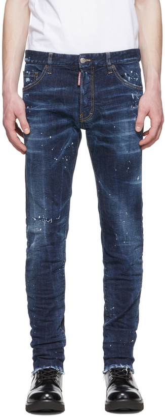 Photo: Dsquared2 Blue Splatter Jeans