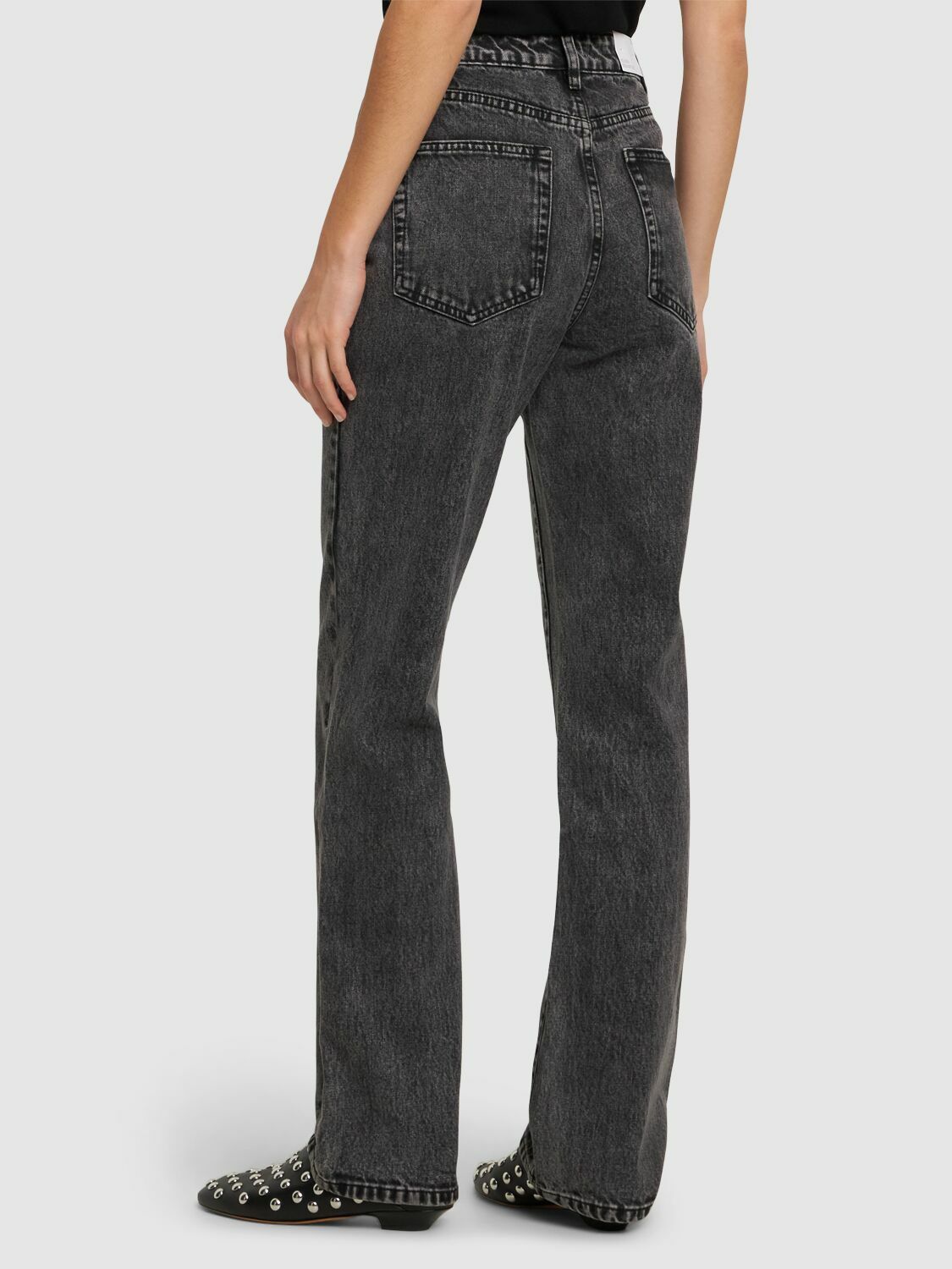 WEWOREWHAT High Rise Relaxed Straight Denim Jeans