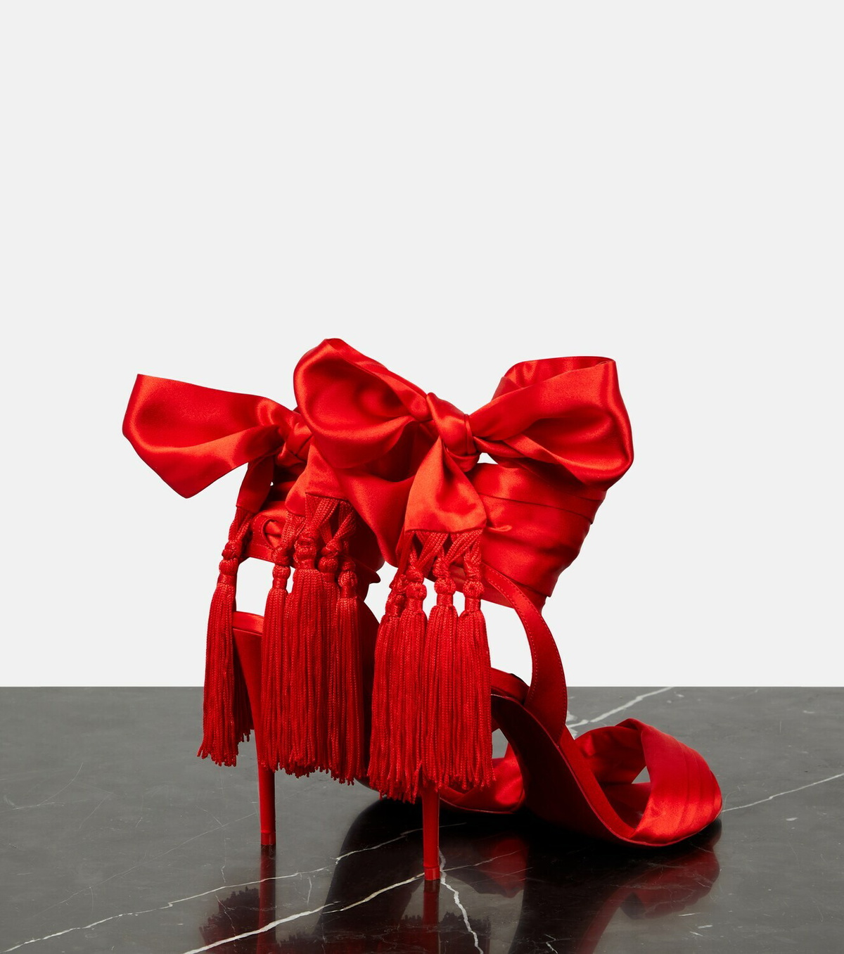 Christian Louboutin Sevillana 100 crêpe satin sandals Christian Christian Louboutin Sevillana 100 crêpe satin sandals Christian