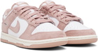 Nike Pink & White Dunk Low Sneakers