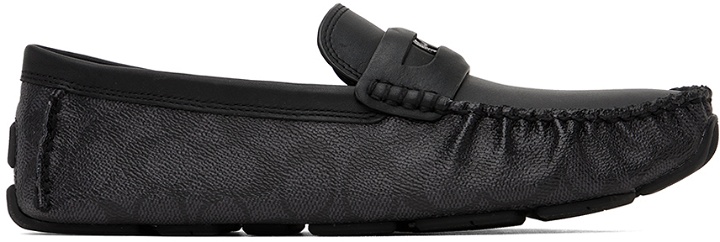 Photo: Coach 1941 Black Signature Coin Driver Loafers