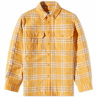 Burberry Men's Talbolt Check Overshirt in Marigold Ip Check