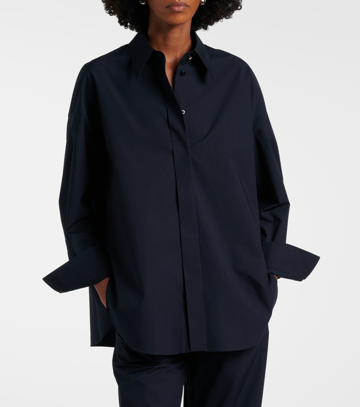 Dorothee Schumacher Poplin Power II cotton-blend poplin shirt