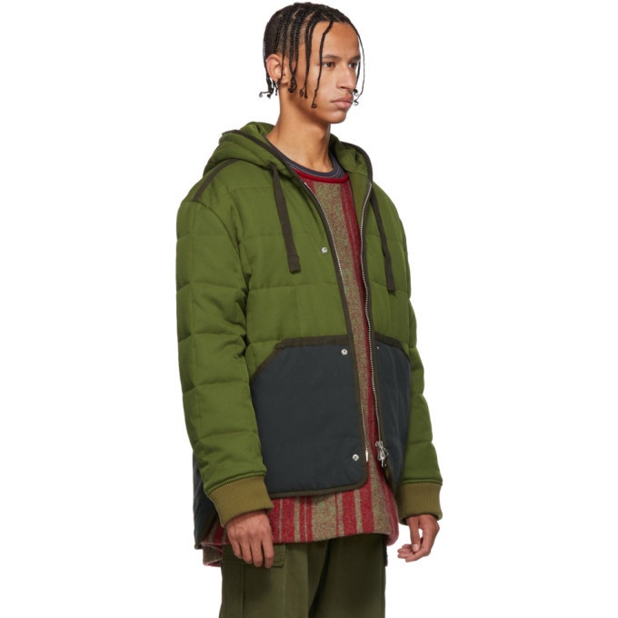 Acne Studios Green Quilted Jacket Acne Studios