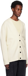 Jil Sander Off-White Button Cardigan