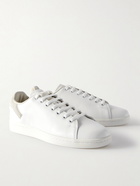 Raf Simons - Orion Suede-Trimmed Leather Senakers - White