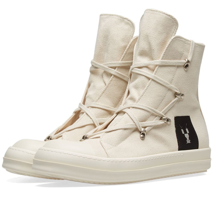 Photo: Rick Owens DRKSHDW Canvas Criss Cross Laced High Top Sneaker