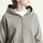 Les Tien Men's Heavyweight Raglan Zip Hoodie in Heather Grey